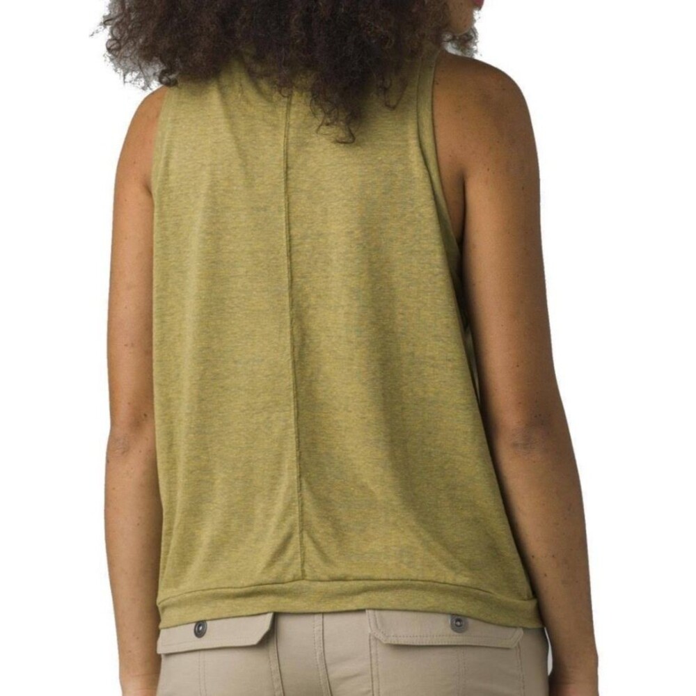 PRANA Cozy Up Barmsee Sweet Grass Heather Tank Top Cowl Neck Hemp Blend Size XS - Picture 2 of 7